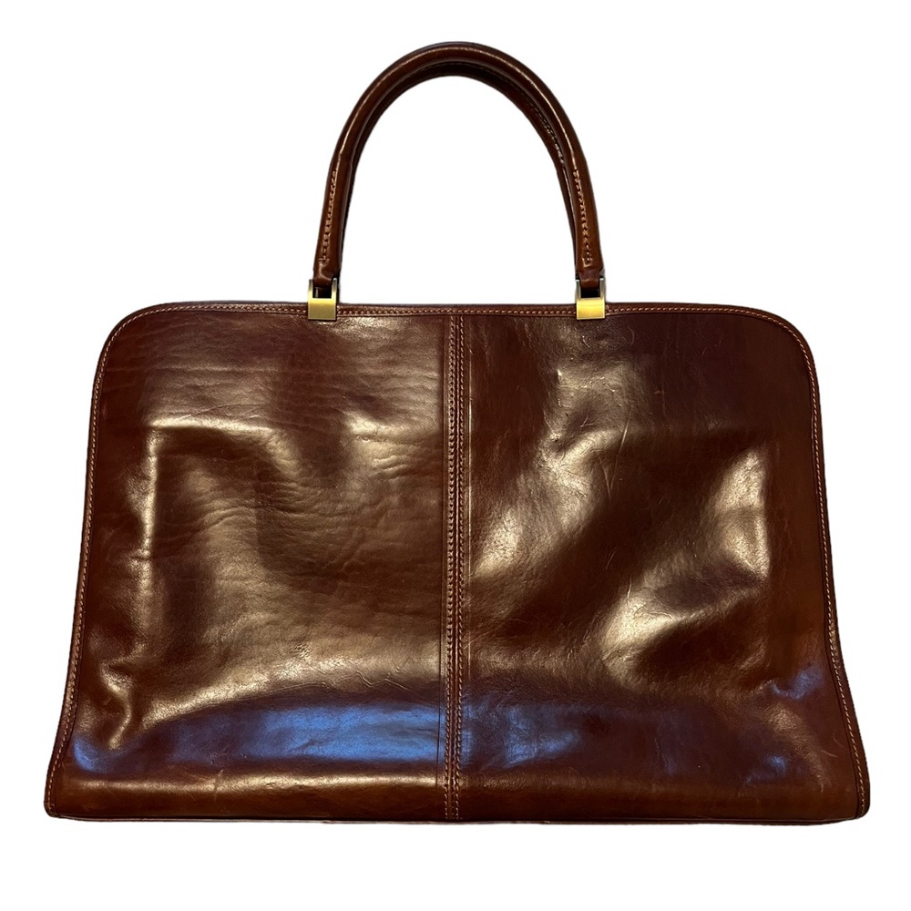 Authentic Chiarugi Genuine Leather Briefcase - Picture 4 of 15